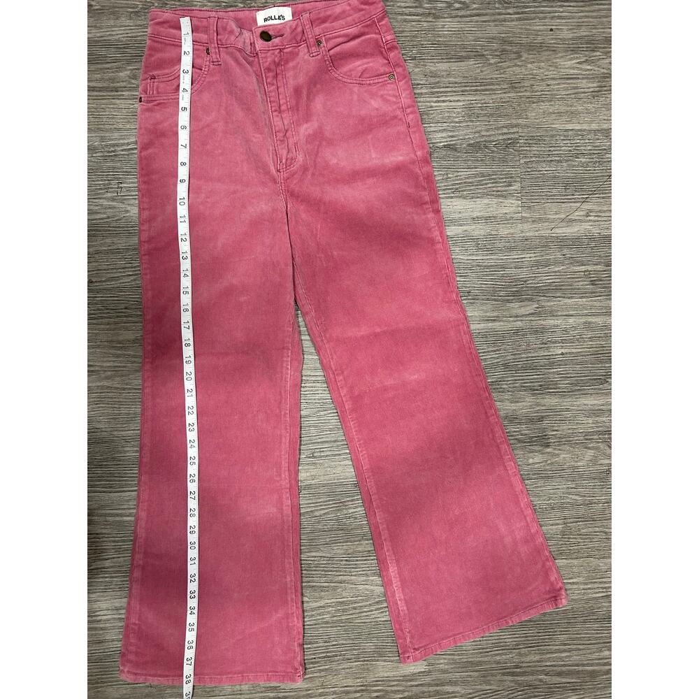 Rollas Womens Size 29 Pink Corduroy Eastcoast Crop Flare High Rise Pants Trouser - Picture 7 of 8